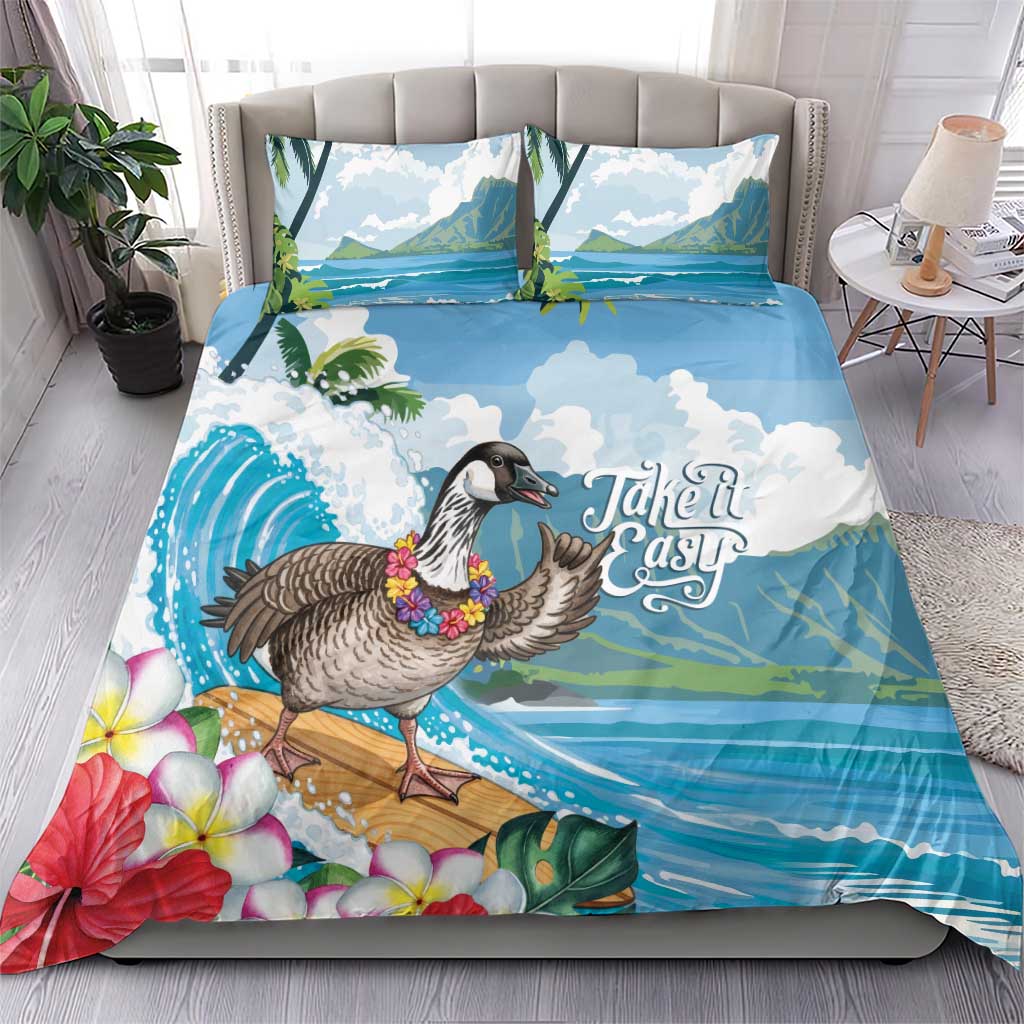 Aloha Hawaii Shaka Nene Goose Bedding Set Surfing Take It Easy - Polynesian Pride