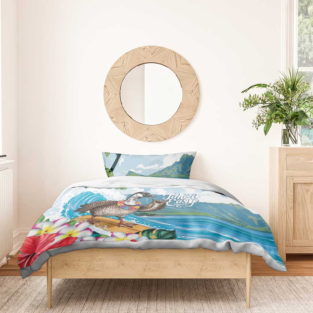 Aloha Hawaii Shaka Nene Goose Bedding Set Surfing Take It Easy - Polynesian Pride