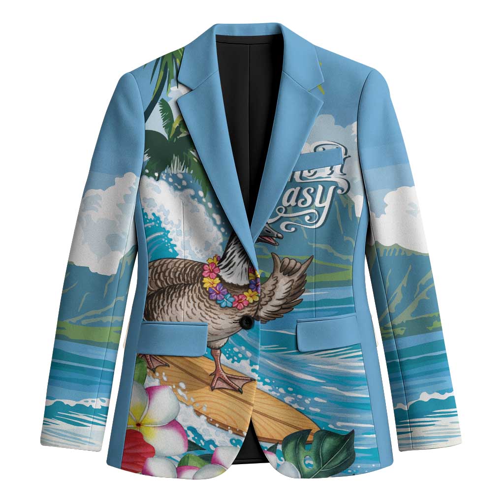 Aloha Hawaii Shaka Nene Goose Blazer Surfing Take It Easy - Polynesian Pride