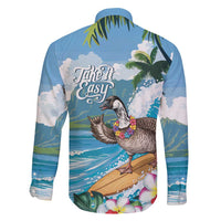 Aloha Hawaii Shaka Nene Goose Family Matching Off Shoulder Short Dress and Hawaiian Shirt Surfing Take It Easy - Polynesian Pride