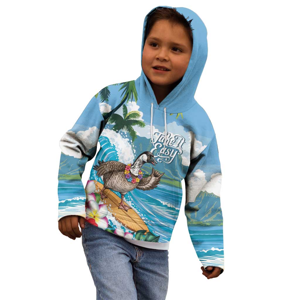 Aloha Hawaii Shaka Nene Goose Kid Hoodie Surfing Take It Easy LT14 - Polynesian Pride