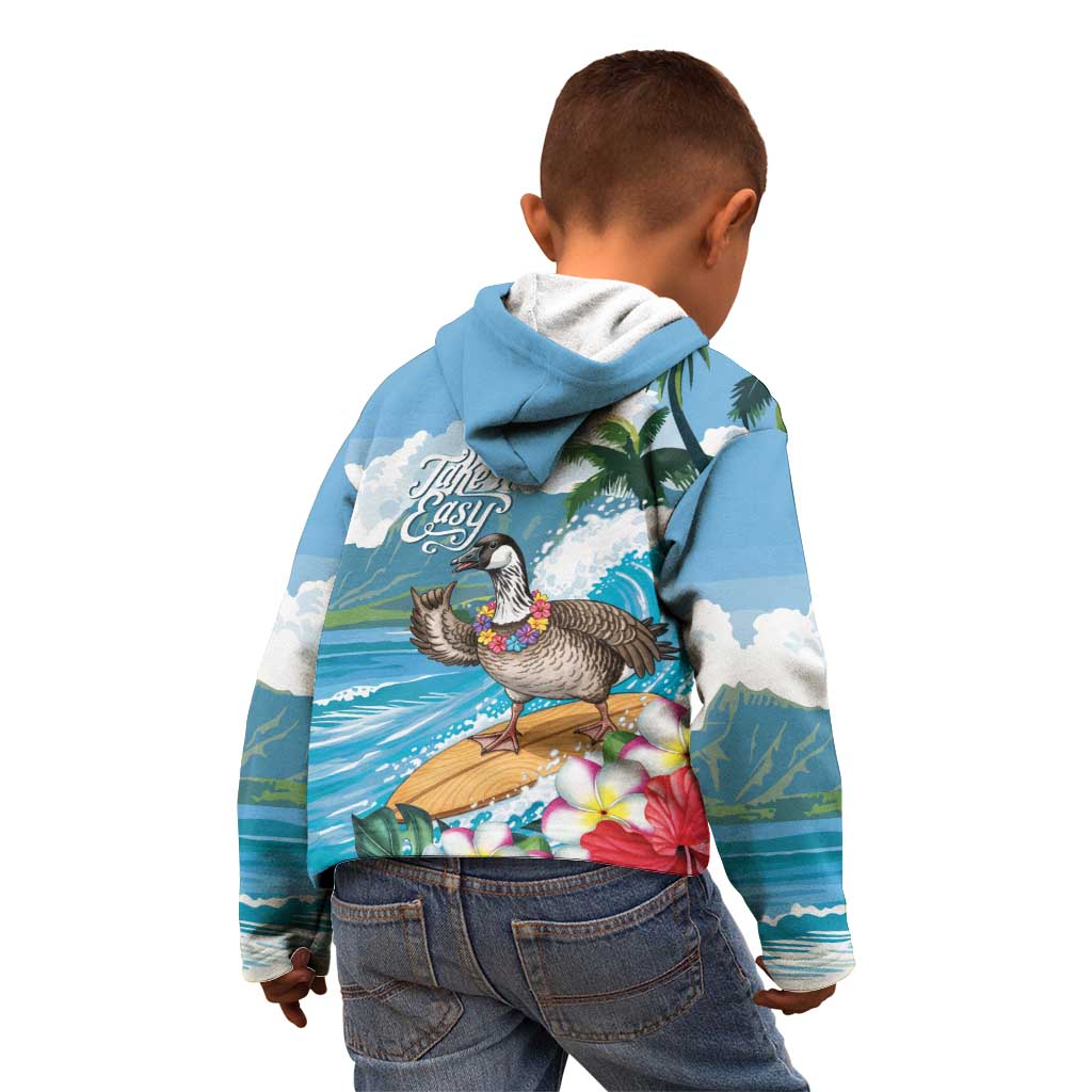 Aloha Hawaii Shaka Nene Goose Kid Hoodie Surfing Take It Easy LT14 - Polynesian Pride