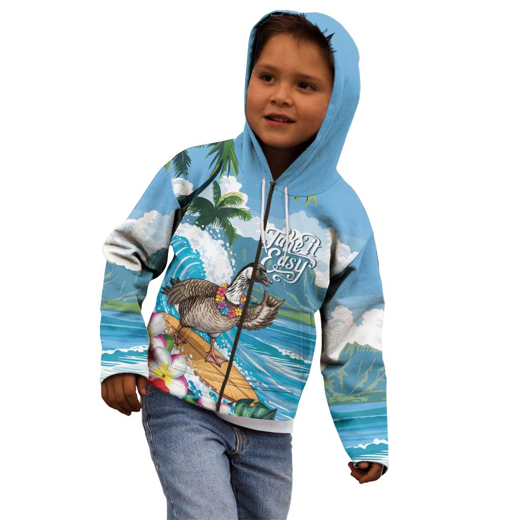 Aloha Hawaii Shaka Nene Goose Kid Hoodie Surfing Take It Easy LT14 - Polynesian Pride