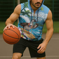 Aloha Hawaii Shaka Nene Goose Sleeveless Zip Hoodie Surfing Take It Easy - Polynesian Pride