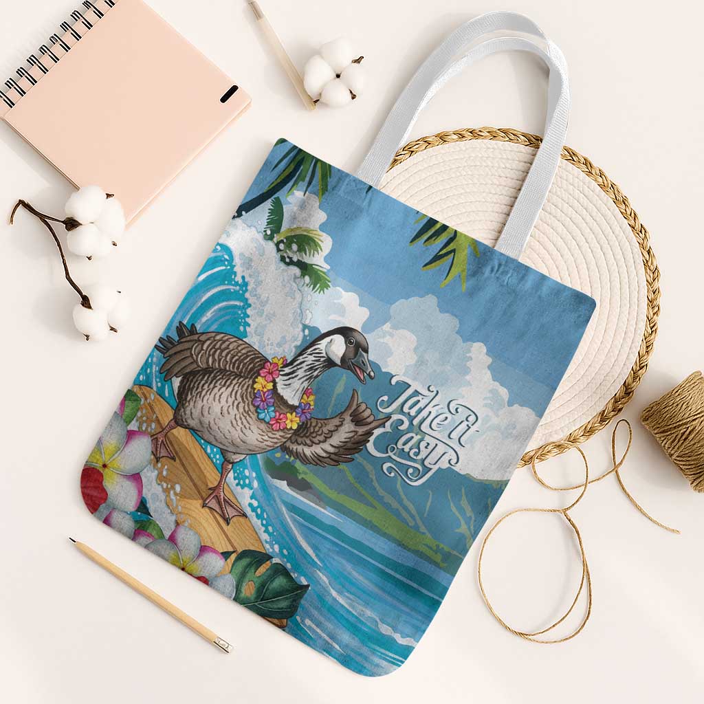 Aloha Hawaii Shaka Nene Goose Tote Bag Surfing Take It Easy - Polynesian Pride