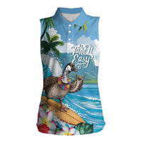 Aloha Hawaii Shaka Nene Goose Women Sleeveless Polo Shirt Surfing Take It Easy - Polynesian Pride