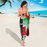 New Zealand and Wales Rugby Custom Sarong Aotearoa All Black Combine Welsh Dragon - Polynesian Pride