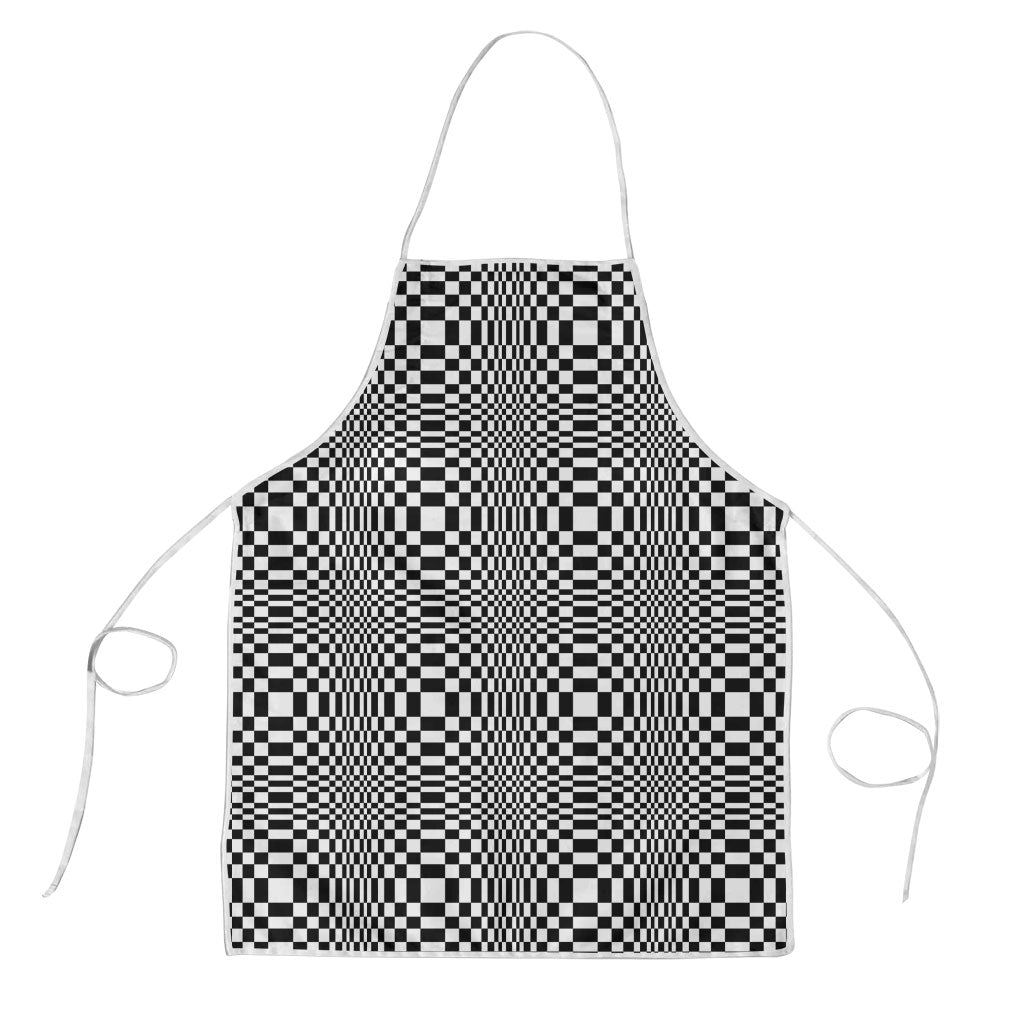 Black White Filipino Binakol Motifs Apron Mabuhay Philippines Festival Kusikus Pattern LT14 Black - Polynesian Pride