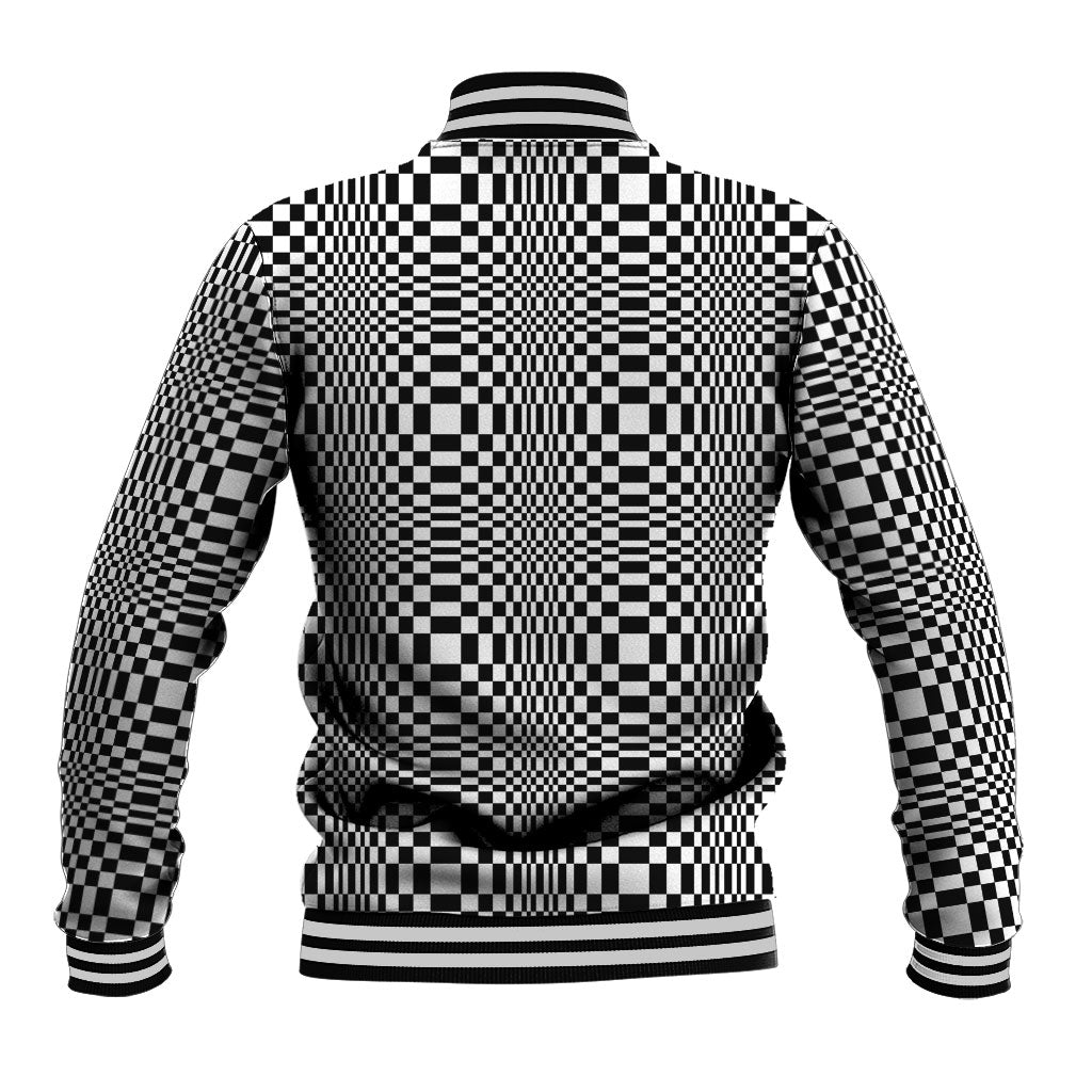 Black White Filipino Binakol Motifs Baseball Jacket Mabuhay Philippines Festival Kusikus Pattern LT14 - Polynesian Pride