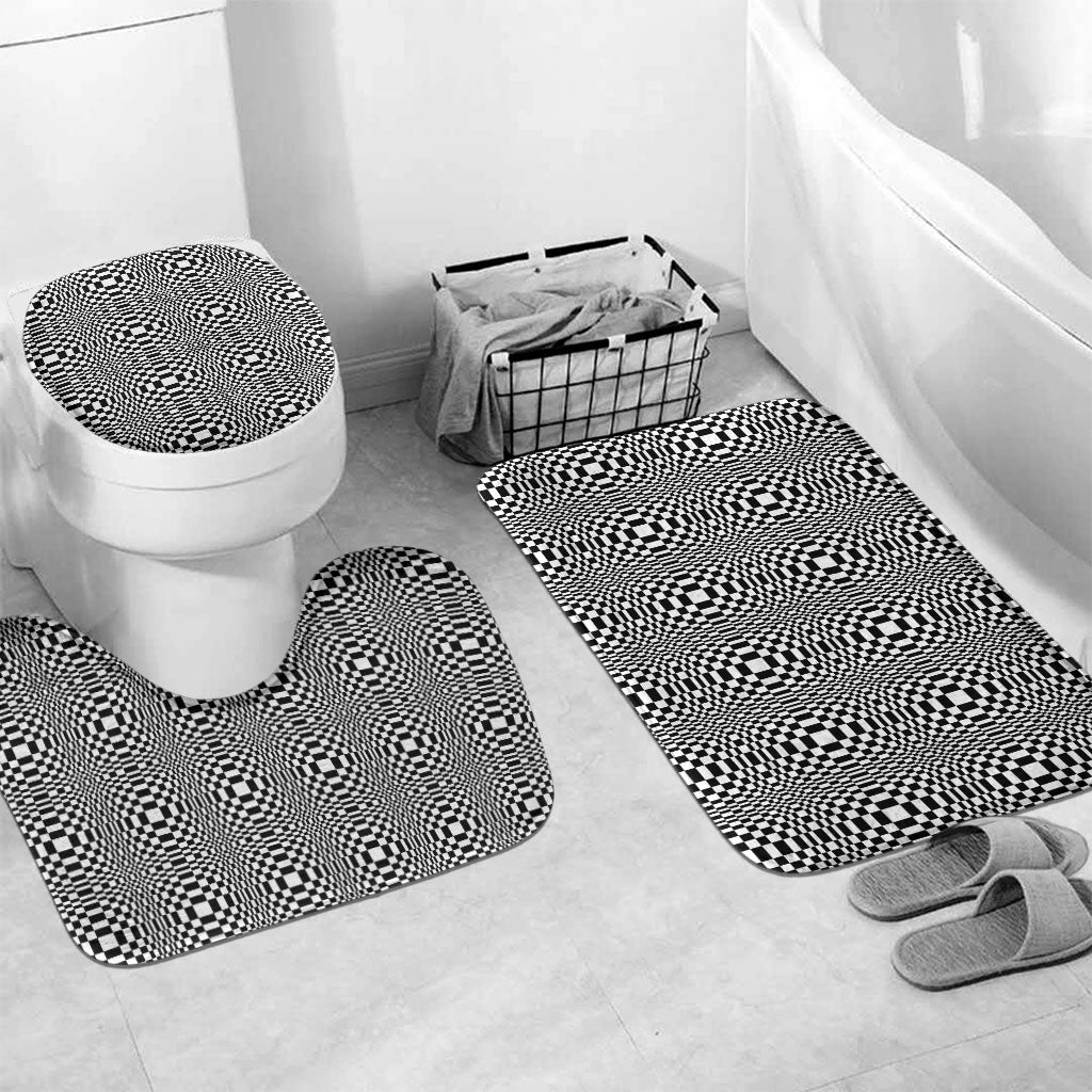 Black White Filipino Binakol Motifs Bathroom Set Mabuhay Philippines Festival Kusikus Pattern LT14 Mat Set Only (3 pcs) One Size Black - Polynesian Pride