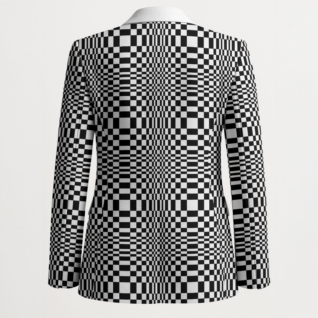Black White Filipino Binakol Motifs Blazer Mabuhay Philippines Festival Kusikus Pattern LT14 - Polynesian Pride