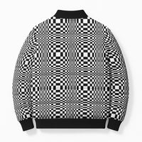 Black White Filipino Binakol Motifs Bomber Puffer Jacket Mabuhay Philippines Festival Kusikus Pattern LT14 - Polynesian Pride