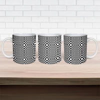 Black White Filipino Binakol Motifs Ceramic Mug Mabuhay Philippines Festival Kusikus Pattern LT14 - Polynesian Pride