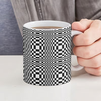 Black White Filipino Binakol Motifs Ceramic Mug Mabuhay Philippines Festival Kusikus Pattern LT14 - Polynesian Pride