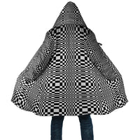 Black White Filipino Binakol Motifs Cloak Mabuhay Philippines Festival Kusikus Pattern LT14 Unisex Black - Polynesian Pride