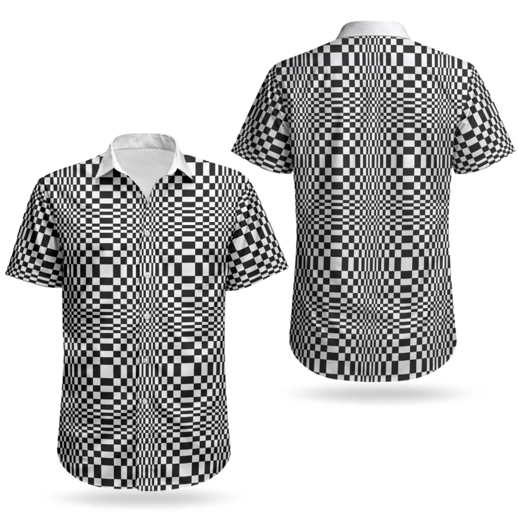 Black White Filipino Binakol Motifs Couples Matching Off Shoulder Maxi Dress and Hawaiian Shirt Mabuhay Philippines Festival Kusikus Pattern LT14 - Polynesian Pride