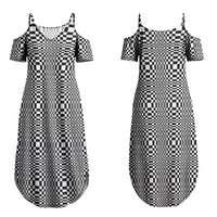 Black White Filipino Binakol Motifs Couples Matching Summer Maxi Dress and Hawaiian Shirt Mabuhay Philippines Festival Kusikus Pattern LT14 - Polynesian Pride