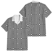 Black White Filipino Binakol Motifs Family Matching Off Shoulder Maxi Dress and Hawaiian Shirt Mabuhay Philippines Festival Kusikus Pattern LT14 Dad's Shirt - Short Sleeve Black - Polynesian Pride