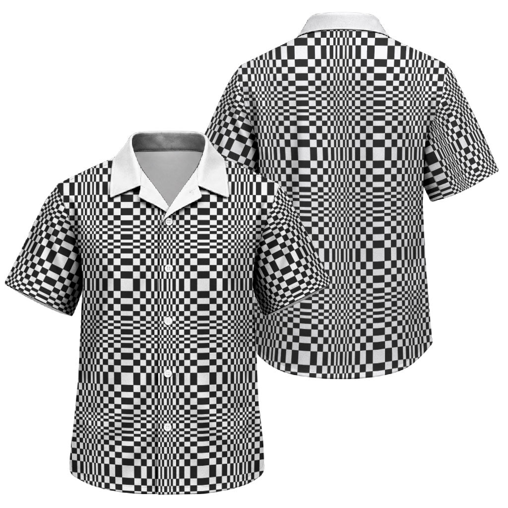 Black White Filipino Binakol Motifs Family Matching Off Shoulder Maxi Dress and Hawaiian Shirt Mabuhay Philippines Festival Kusikus Pattern LT14 Son's Shirt Black - Polynesian Pride