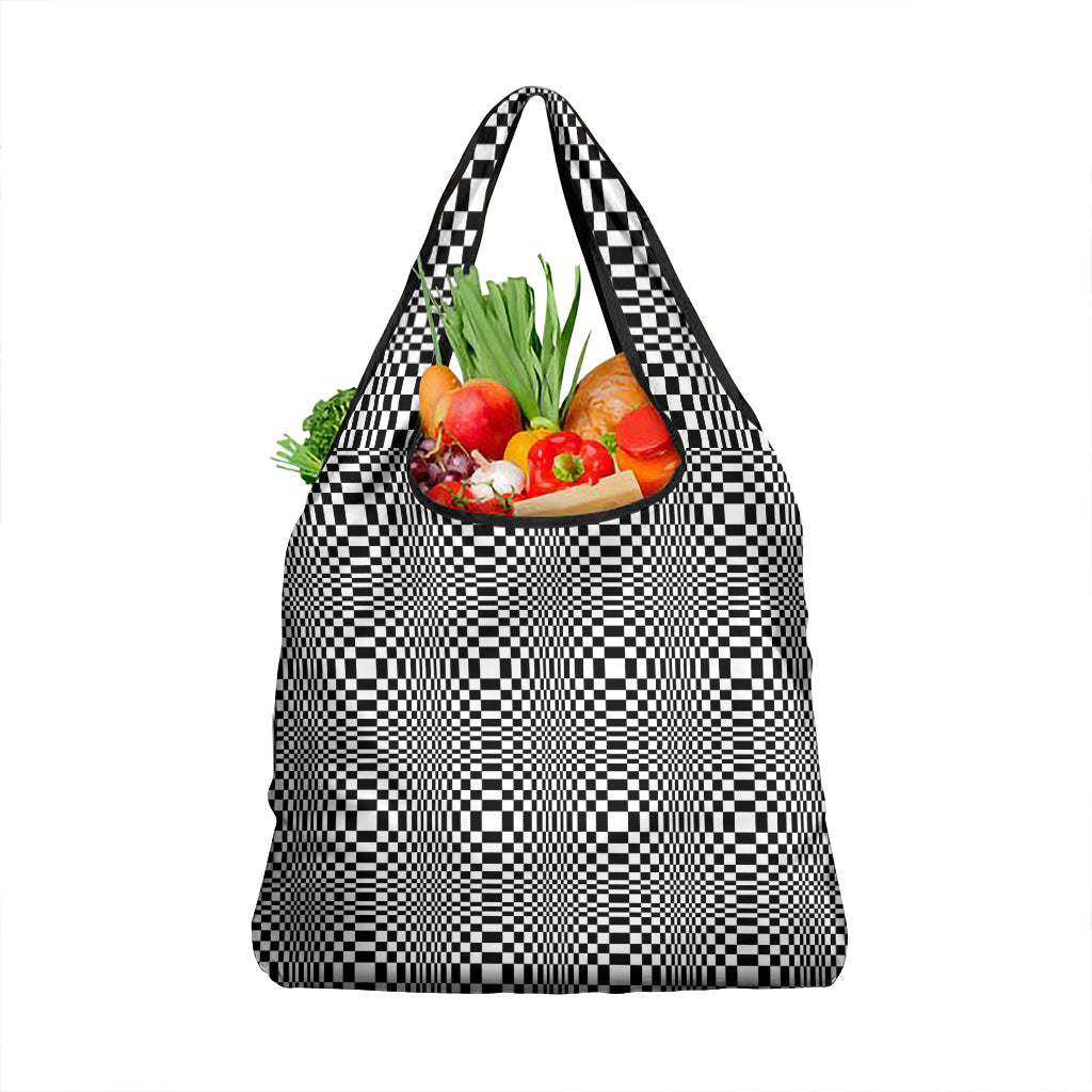 Black White Filipino Binakol Motifs Grocery Bag Mabuhay Philippines Festival Kusikus Pattern