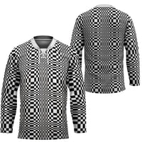 Black White Filipino Binakol Motifs Hockey Jersey Mabuhay Philippines Festival Kusikus Pattern LT14 - Polynesian Pride