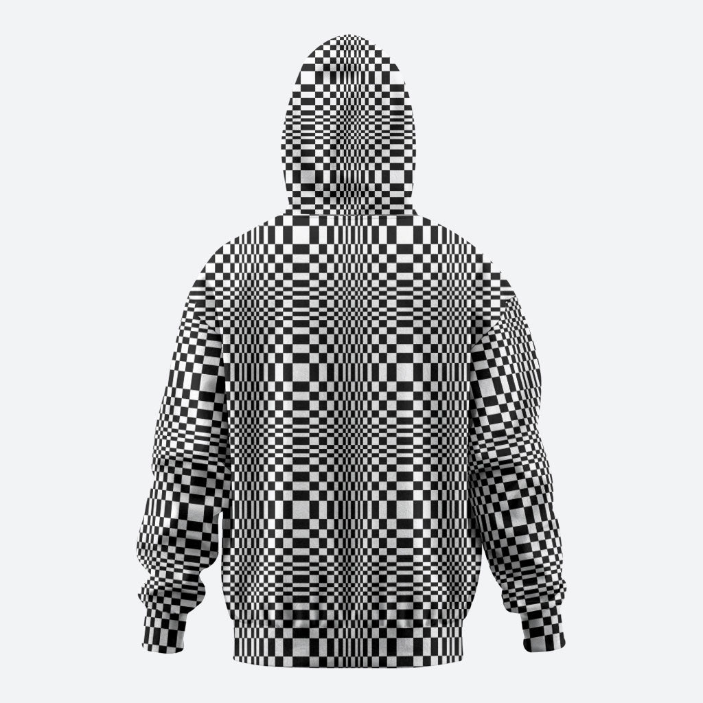 Black White Filipino Binakol Motifs Hoodie Mabuhay Philippines Festival Kusikus Pattern LT14 - Polynesian Pride