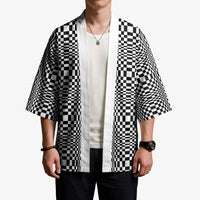 Black White Filipino Binakol Motifs Kimono Mabuhay Philippines Festival Kusikus Pattern LT14 - Polynesian Pride