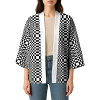 Black White Filipino Binakol Motifs Kimono Mabuhay Philippines Festival Kusikus Pattern LT14 - Polynesian Pride