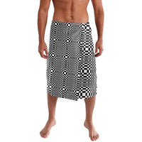 Black White Filipino Binakol Motifs Lavalava Mabuhay Philippines Festival Kusikus Pattern LT14 Black - Polynesian Pride