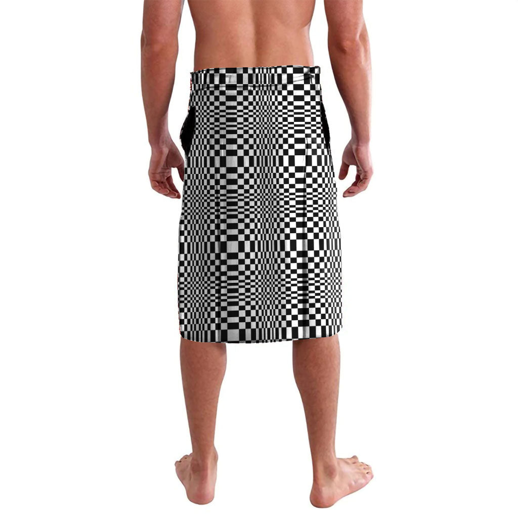 Black White Filipino Binakol Motifs Lavalava Mabuhay Philippines Festival Kusikus Pattern LT14 - Polynesian Pride