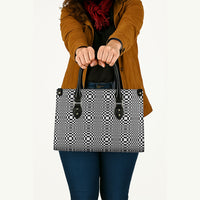 Black White Filipino Binakol Motifs Leather Bag Mabuhay Philippines Festival Kusikus Pattern LT14 - Polynesian Pride