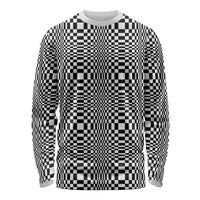 Black White Filipino Binakol Motifs Long Sleeve Shirt Mabuhay Philippines Festival Kusikus Pattern LT14 Unisex Black - Polynesian Pride