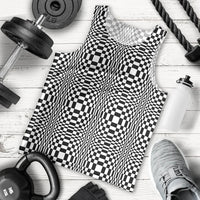 Black White Filipino Binakol Motifs Men Tank Top Mabuhay Philippines Festival Kusikus Pattern LT14 - Polynesian Pride