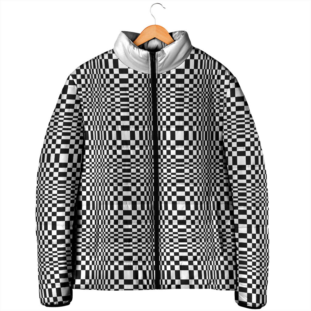 Black White Filipino Binakol Motifs Padded Jacket Mabuhay Philippines Festival Kusikus Pattern LT14 - Polynesian Pride