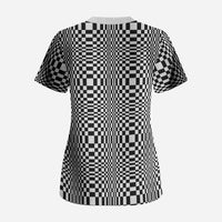 Black White Filipino Binakol Motifs Scrub Top Mabuhay Philippines Festival Kusikus Pattern LT14 - Polynesian Pride