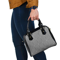 Black White Filipino Binakol Motifs Shoulder Handbag Mabuhay Philippines Festival Kusikus Pattern LT14 - Polynesian Pride