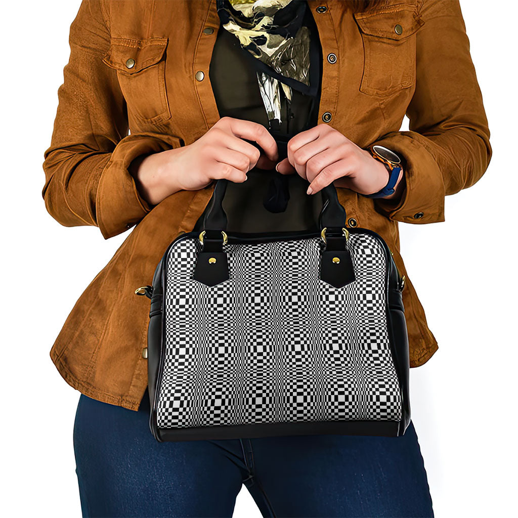 Black White Filipino Binakol Motifs Shoulder Handbag Mabuhay Philippines Festival Kusikus Pattern LT14 - Polynesian Pride