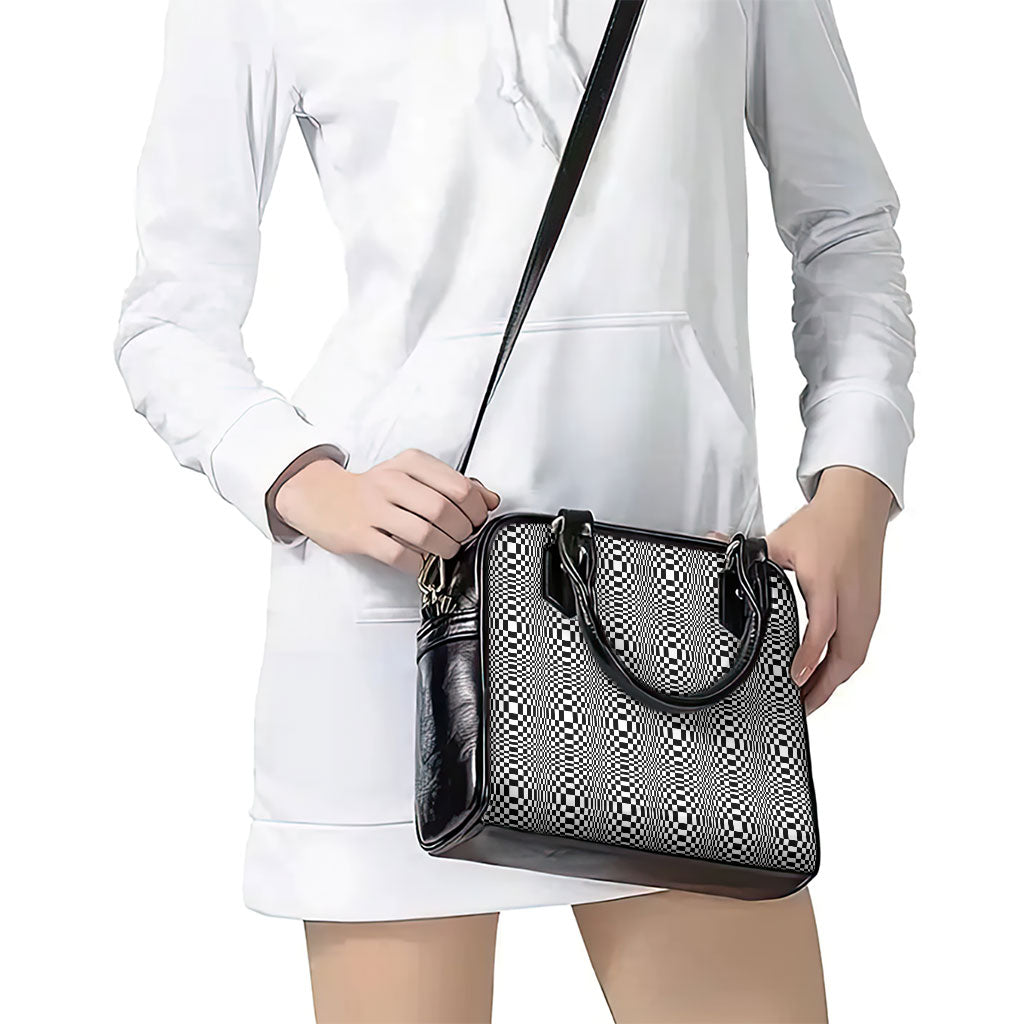 Black White Filipino Binakol Motifs Shoulder Handbag Mabuhay Philippines Festival Kusikus Pattern LT14 - Polynesian Pride