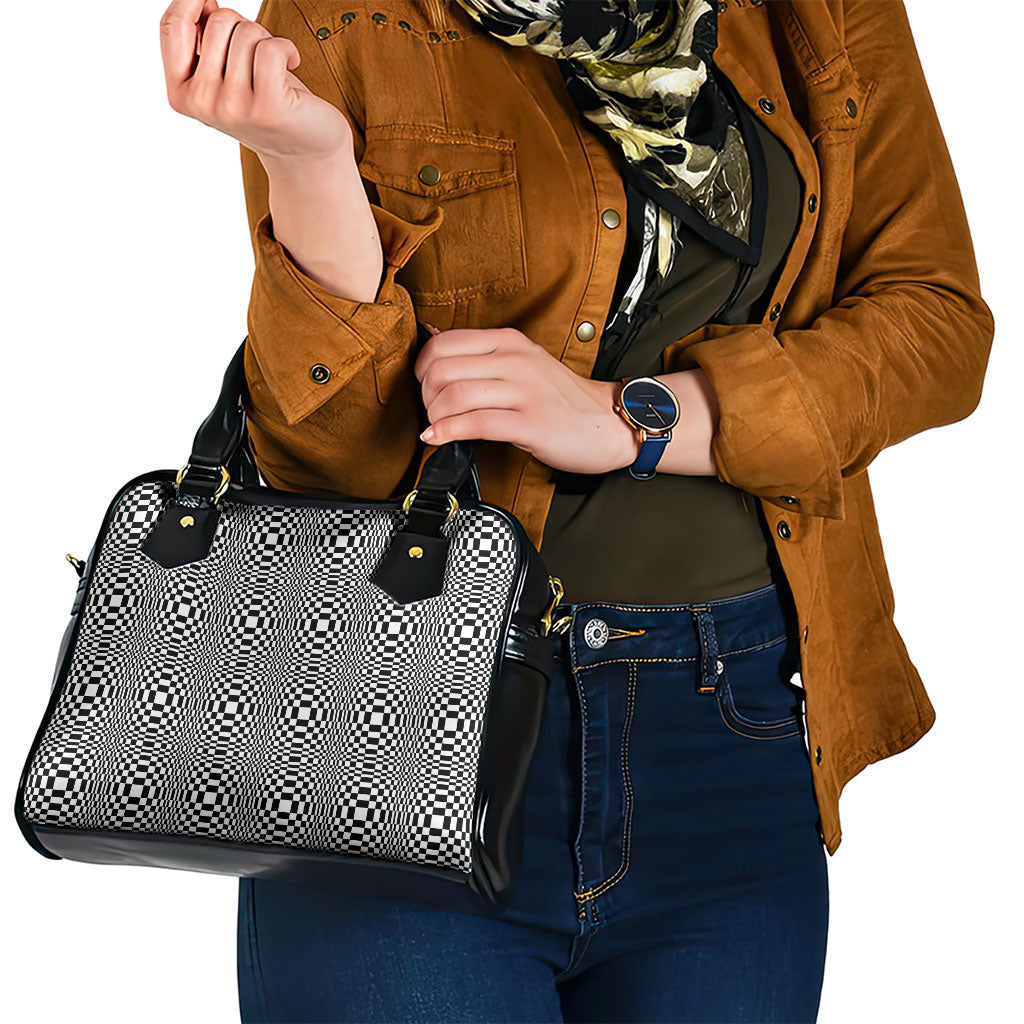 Black White Filipino Binakol Motifs Shoulder Handbag Mabuhay Philippines Festival Kusikus Pattern LT14 - Polynesian Pride