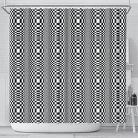 Black White Filipino Binakol Motifs Shower Curtain Mabuhay Philippines Festival Kusikus Pattern LT14 - Polynesian Pride