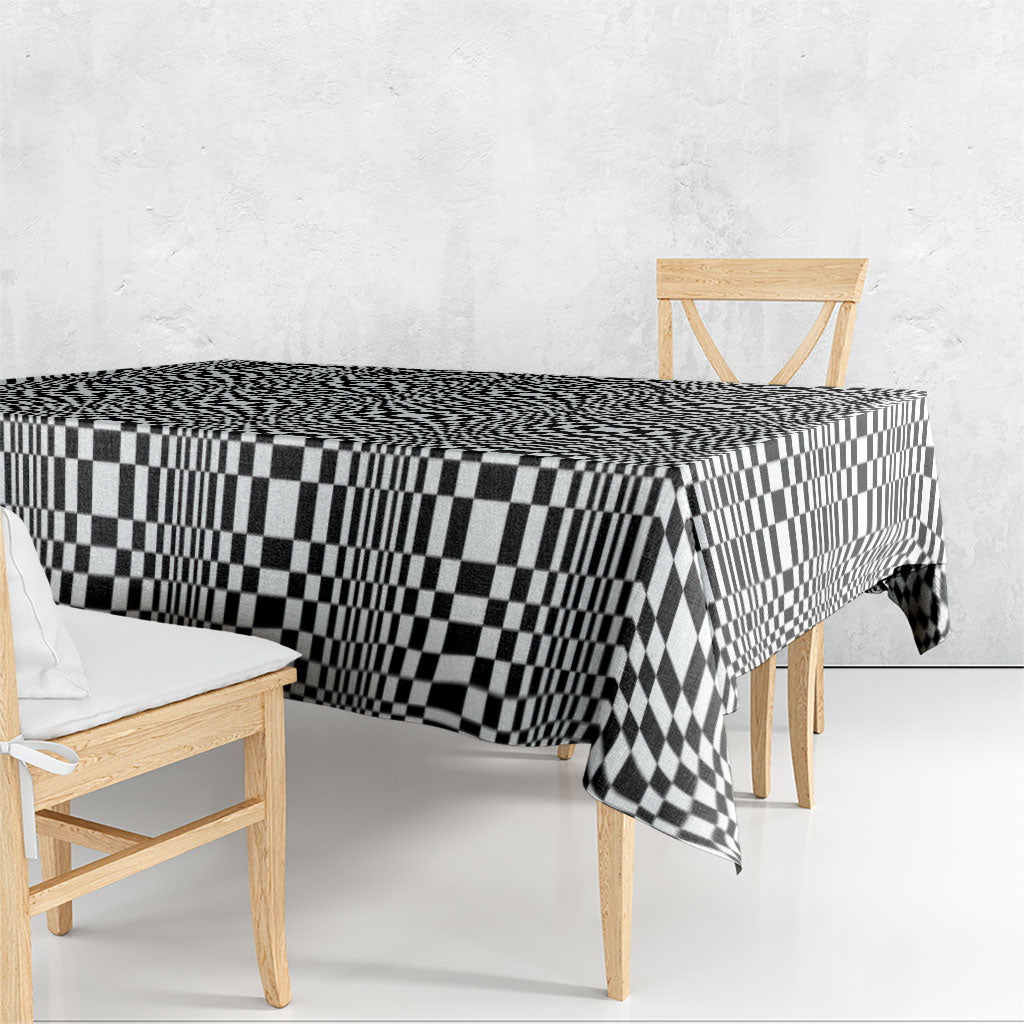 Black White Filipino Binakol Motifs Tablecloth Mabuhay Philippines Festival Kusikus Pattern LT14 - Polynesian Pride
