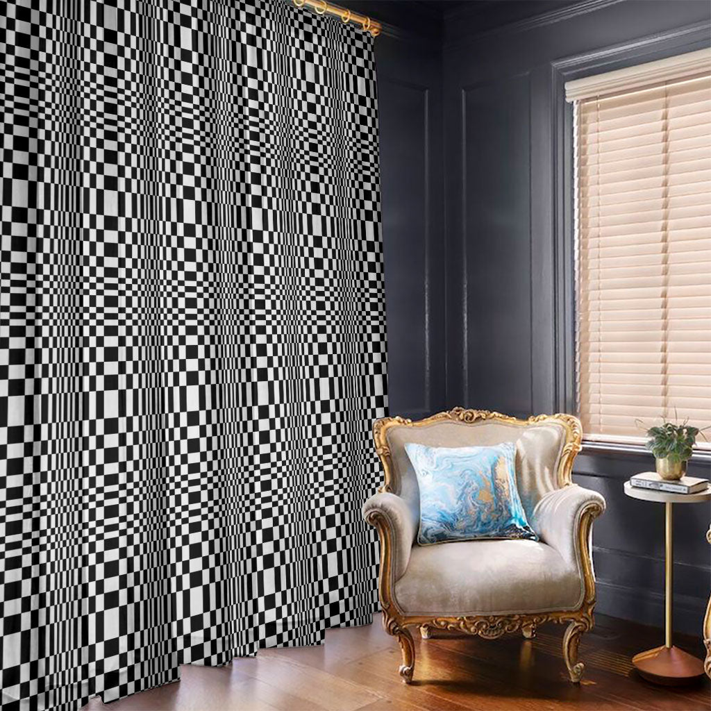 Black White Filipino Binakol Motifs Window Curtain Mabuhay Philippines Festival Kusikus Pattern LT14 - Polynesian Pride