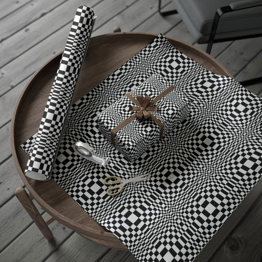 Black White Filipino Binakol Motifs Wrapping Paper Mabuhay Philippines Festival Kusikus Pattern LT14 - Polynesian Pride