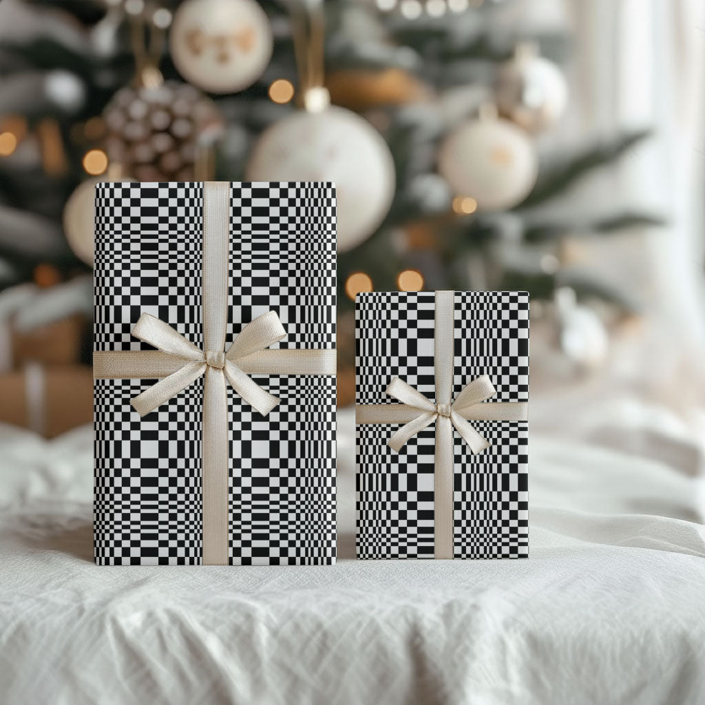 Black White Filipino Binakol Motifs Wrapping Paper Mabuhay Philippines Festival Kusikus Pattern LT14 - Polynesian Pride