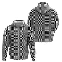 Black White Filipino Binakol Motifs Zip Hoodie Mabuhay Philippines Festival Kusikus Pattern LT14 - Polynesian Pride