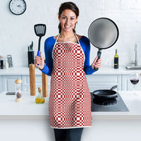 Red White Filipino Binakol Motifs Apron Mabuhay Philippines Festival Kusikus Pattern LT14 - Polynesian Pride