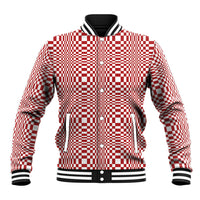 Red White Filipino Binakol Motifs Baseball Jacket Mabuhay Philippines Festival Kusikus Pattern LT14 Unisex Red - Polynesian Pride