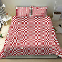 Red White Filipino Binakol Motifs Bedding Set Mabuhay Philippines Festival Kusikus Pattern LT14 - Polynesian Pride