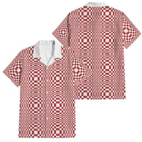 Red White Filipino Binakol Motifs Family Matching Short Sleeve Bodycon Dress and Hawaiian Shirt Mabuhay Philippines Festival Kusikus Pattern LT14 Dad's Shirt - Short Sleeve Red - Polynesian Pride