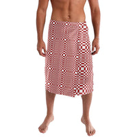 Red White Filipino Binakol Motifs Lavalava Mabuhay Philippines Festival Kusikus Pattern LT14 Red - Polynesian Pride